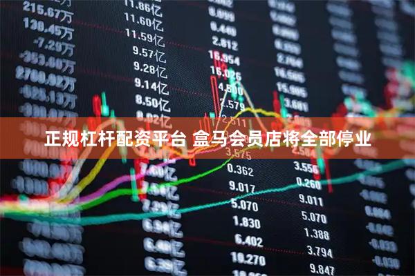 正规杠杆配资平台 盒马会员店将全部停业